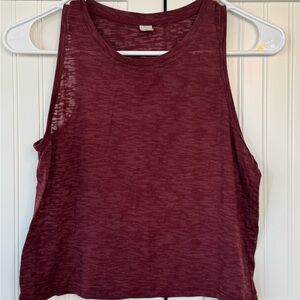 Balance Collection Maroon Sleeveless Cropped Tank - Size M